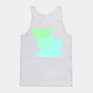 Green blue watercolor abstract pattern art Tank Top